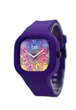 Relógio Bewatch Mandala Pulseira de Silicone Roxo Coqueiro