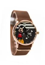 Relogio Bewatch Mickey Pulseira de Couro Marrom