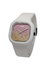 Relógio Bewatch Pulseira de Silicone Branco Ice Cream