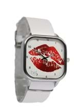 Relógio Bewatchoficial Kiss Pulseira de Couro Branco