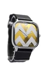 Relógio Bewatchoficial Metal White Bold Gold Pulseira de Couro Preta