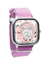 Relógio Bewatchoficial Signo Capricórnio Pulseira Rosa Cour