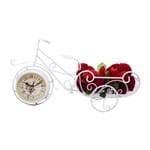 Ficha técnica e caractérísticas do produto Relógio Bicicleta Branco Porta Objeto 50cm
