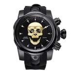 Ficha técnica e caractérísticas do produto Relógio Big Dial 3D Skull / Black