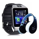 Ficha técnica e caractérísticas do produto Relógio Bluetooth Smartwatch Dz09 Android S5 S6 e Fone B-01