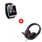 Relógio Bluetooth Smartwatch DZ09 + Fone de Ouvido Gaming USB BQ-9700 - Smart Watch / Boas