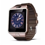 Ficha técnica e caractérísticas do produto Relogio Bluetooth Smartwatch Dz09 Touch Dourado - Rohls