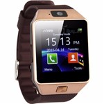 Ficha técnica e caractérísticas do produto Relógio Bluetooth Smartwatch Ge Chip Dz09 Iphone Android Nov Dourado - Bk Imports
