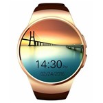 Relógio Bluetooth Smartwatch Kw18 Monitor de Frequência Cardiaca Gold