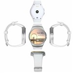 Relógio Bluetooth Smartwatch Kw18 Monitor de Frequência Cardiaca Inteligente Branco