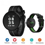 Ficha técnica e caractérísticas do produto Relógio Bluetooth Smartwatch Pressão Sanguínea, Batimentos Cardíacos H09s Cavo Preto/Cinza