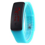 Relógio Bracelete Digital com Visor de LED (Azul Claro)
