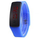 Relógio Bracelete Digital com Visor de LED (Azul Escuro)