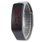 Relógio Bracelete Digital com Visor de LED (Cinza)