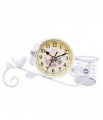 Relógio Branco Pássaro Porta Objeto 30cm - Produtos Infinity Presentes