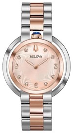 Ficha técnica e caractérísticas do produto Relógio Bulova Feminino Aço Prateado e Rosé - 98P174