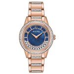 Ficha técnica e caractérísticas do produto Relógio Bulova Feminino Crystal TurnStyle 98L247