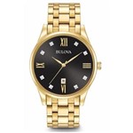 Ficha técnica e caractérísticas do produto Relógio Bulova Feminino Ref: Wb26128u Slim Dourado Diamante