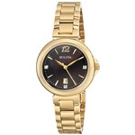 Ficha técnica e caractérísticas do produto Relógio Bulova Feminino Ref: Wb27903r Diamante Dourado - Bulova