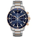 Ficha técnica e caractérísticas do produto Relógio Bulova Marine Star Chronograph Azul Rose Aço 98b301