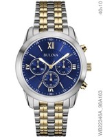 Ficha técnica e caractérísticas do produto Relógio Bulova Masculino Bicolor Fundo Azul Wb22346a