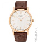 Ficha técnica e caractérísticas do produto Relógio Bulova Masculino Ref: Wb21892s Slim Rosê