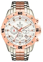 Ficha técnica e caractérísticas do produto Relógio Bulova WB31738Z Prata e Rosé Masculino Original