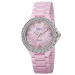 Relogio Burgi Bur047Pk Madrepérola Diamond Pink Ceramic