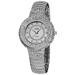 Relogio Burgi Bur048Ss Diamond Crystal Prata 100%