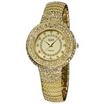 Relogio Burgi Bur048Yg Diamond Crystal Dourado