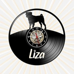 Ficha técnica e caractérísticas do produto Relógio Cachorro Personalizado Pets Estimação Vinil LP Clock