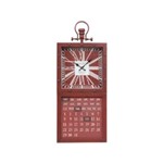 Ficha técnica e caractérísticas do produto Relógio Calendário Bordeaux Vermelho