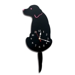 Ficha técnica e caractérísticas do produto Relógio Cartoon Cute Creative cauda abanar o cão casa decoração Relógio de parede Relógios de parede