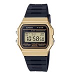 Ficha técnica e caractérísticas do produto Relógio CASIO Digital F-91WM-9ADF Preto e Dourado