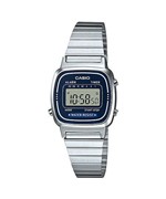 Ficha técnica e caractérísticas do produto Relógio Casio Digital Vintage Prata LA670WA-2DF-SC Fundo Azul