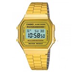 Ficha técnica e caractérísticas do produto Relógio Casio Dourado Feminino - A168WG-9WDF