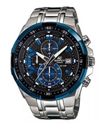 Ficha técnica e caractérísticas do produto Relogio CASIO Edifice 539 Prata COM FUNDO Azul ORIGINAL