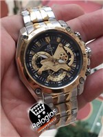 Ficha técnica e caractérísticas do produto Relogio Casio Edifice Dourado Misto Black