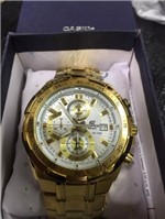 Ficha técnica e caractérísticas do produto Relogio Casio Edifice Efr 539zd Dourado Fundo Branco