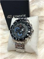 Ficha técnica e caractérísticas do produto Relogio Casio Edifice Prata Fundo Preto Lançamento 2019