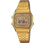 Ficha técnica e caractérísticas do produto Relógio Casio Feminino LA680WGA 9DF Dourado Original