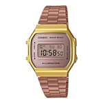 Ficha técnica e caractérísticas do produto Relógio Casio Feminino Vintage A168WECM-5DF - Dourado Rose