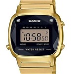 Ficha técnica e caractérísticas do produto Relógio Casio Feminino Vintage Digital LA670WGAD-1DF - Dourado