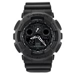 Ficha técnica e caractérísticas do produto Relógio Casio G-Shock GA-100-1A1DR Preto Masculino Anadigi Militar Tático