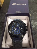 Ficha técnica e caractérísticas do produto Relógio Casio Masculino Edifice Ef539 Original Preto Azul ORIGINAL
