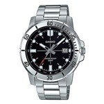 Ficha técnica e caractérísticas do produto Relogio Casio Masculino Fundo Preto com Calendario MTP-VD01D-1EVUDF