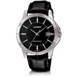 Ficha técnica e caractérísticas do produto Relogio Casio Masculino Mtp-v004l 1au Aço Couro Preto