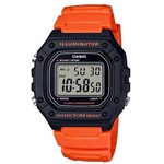 Ficha técnica e caractérísticas do produto Relogio Casio Masculino Preto e Laranja Digital Quadrado+NF