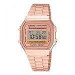 Relógio Casio Unissex A168 Retrô Vintage Rosé