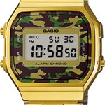 Ficha técnica e caractérísticas do produto Relógio Casio Unissex Vintage Camuflado Dourado A168WEGC-3DF